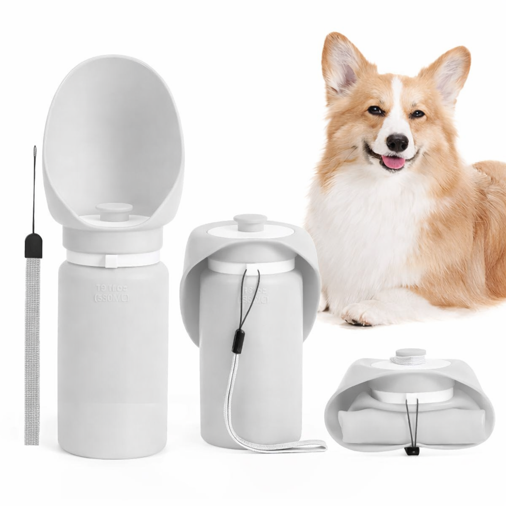 Portable Dog Water Bottle &amp; Bowl Set — Hydration Anywhere, Anytime