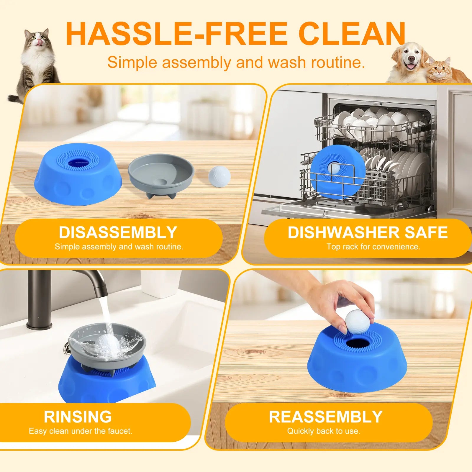 No-Spill Slow Feeder Dog Bowl — Fun, Clean &amp; Healthy Feeding