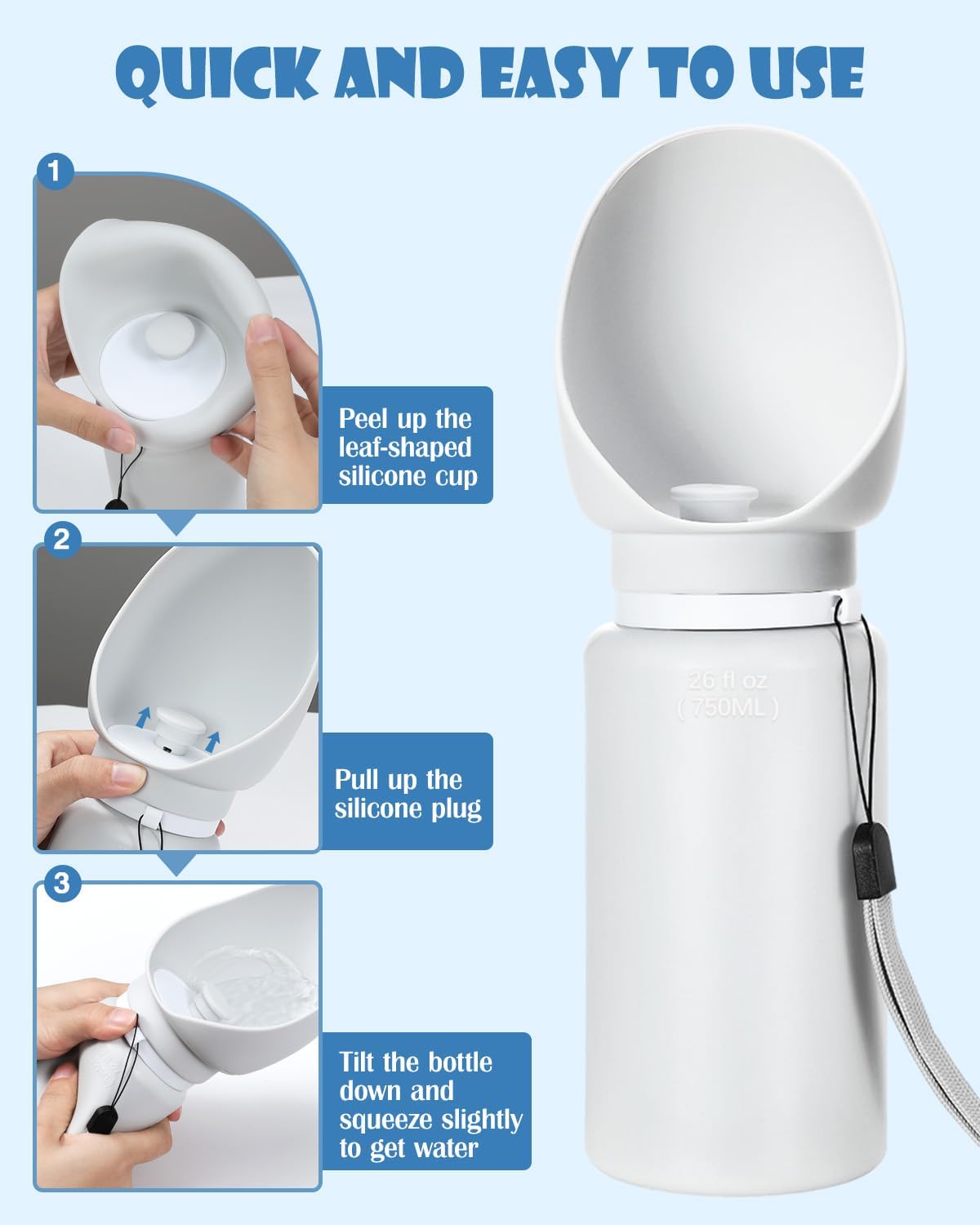 Portable Dog Water Bottle &amp; Bowl Set — Hydration Anywhere, Anytime
