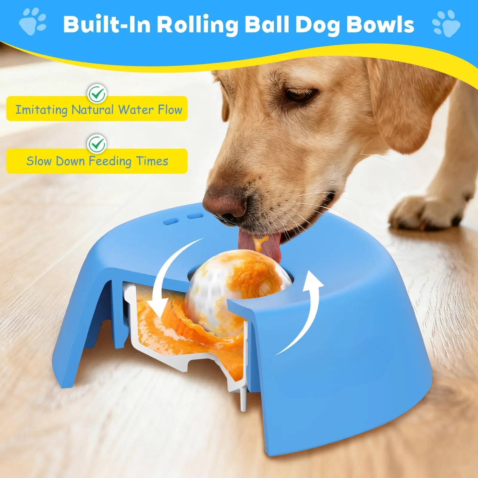 No-Spill Liquid Treat Dog Bowl — Smarter Feeding, Less Mess