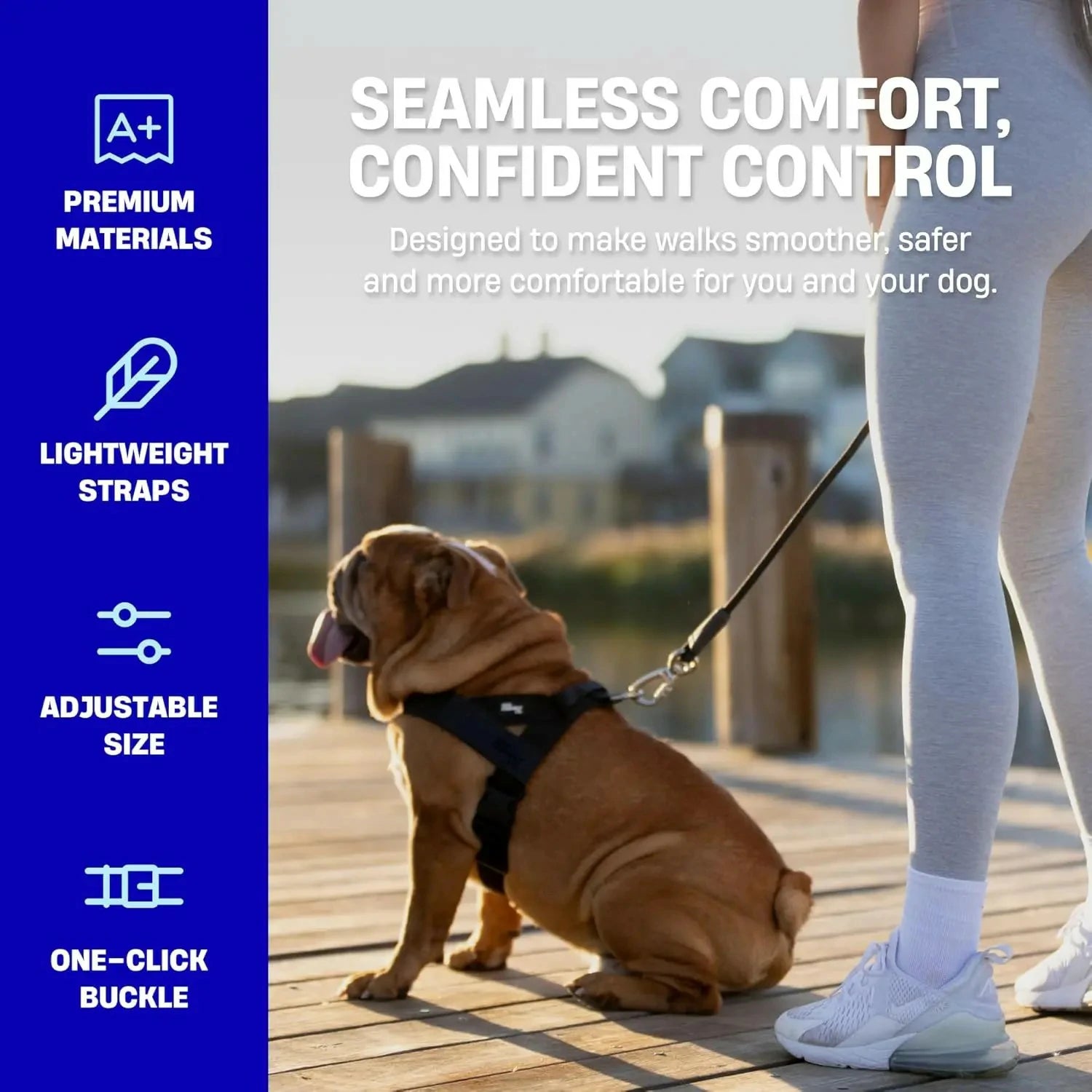 Easy-Fit No-Pull Dog Harness — Simple Control, All-Day Comfort