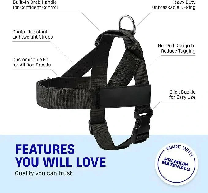 Easy-Fit No-Pull Dog Harness — Simple Control, All-Day Comfort