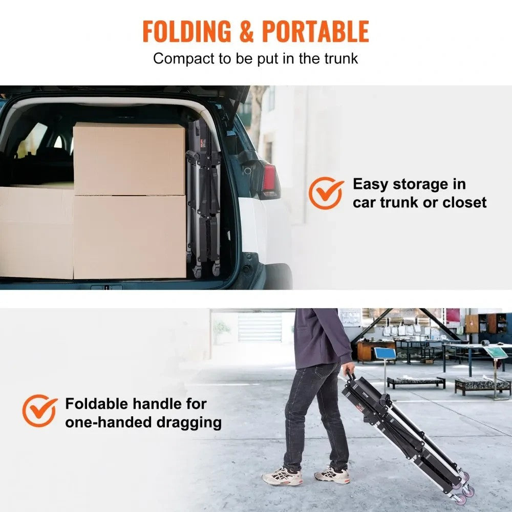 Foldable 3-Tier Rolling Utility Cart — Mobile Storage Made Easy——Free Shipping