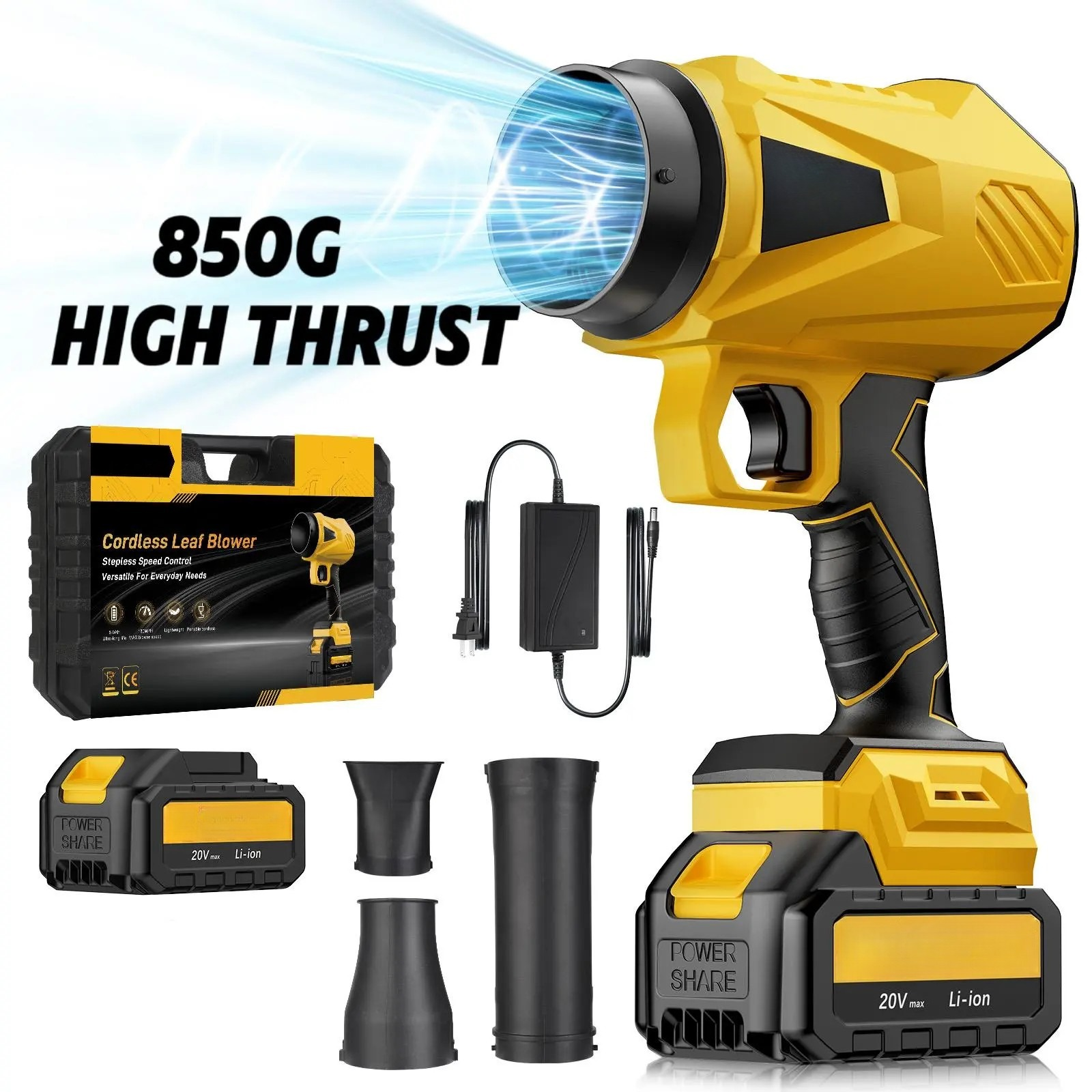Cordless Turbo Leaf Blower — Powerful, Lightweight & Ready to Go