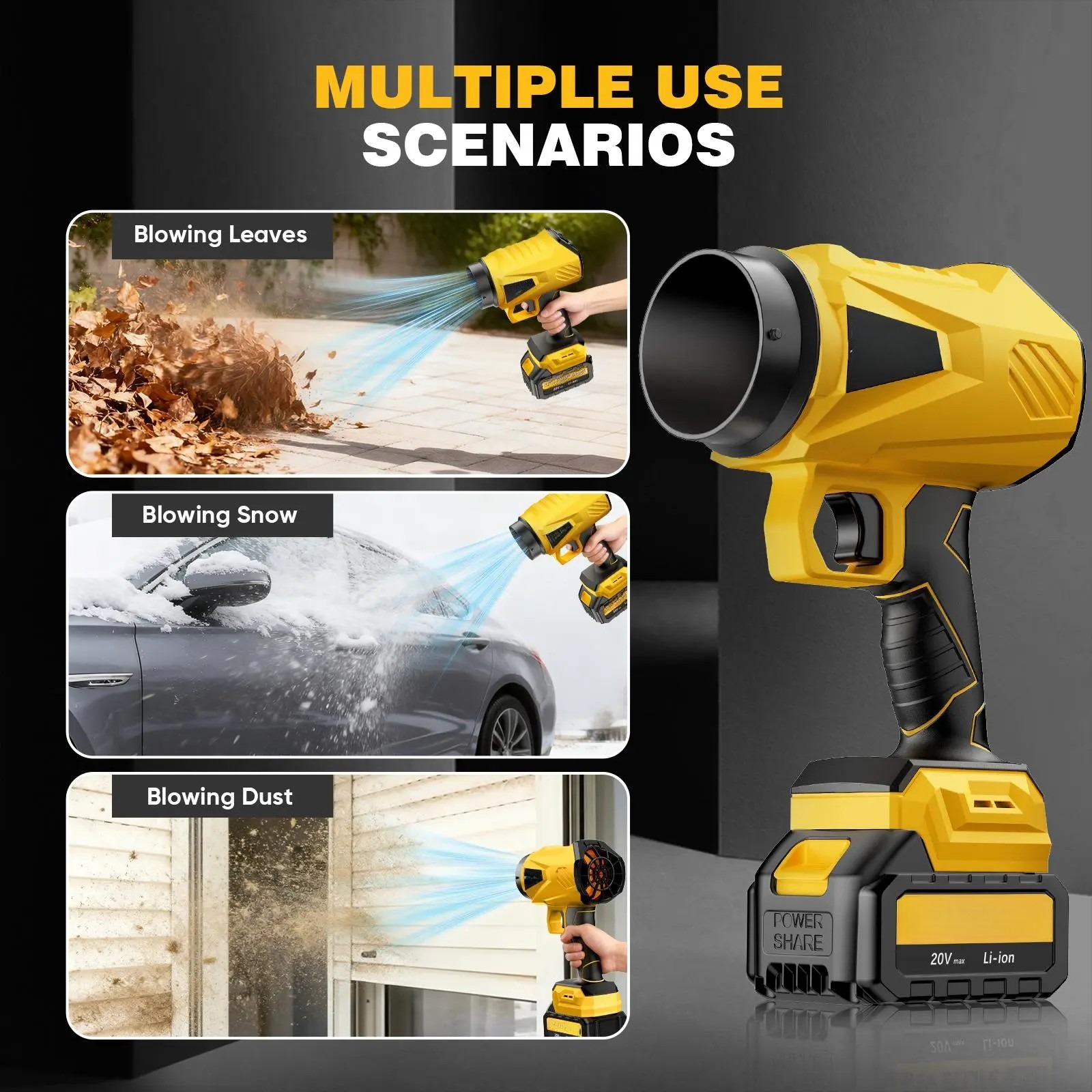 Cordless Turbo Leaf Blower — Powerful, Lightweight & Ready to Go