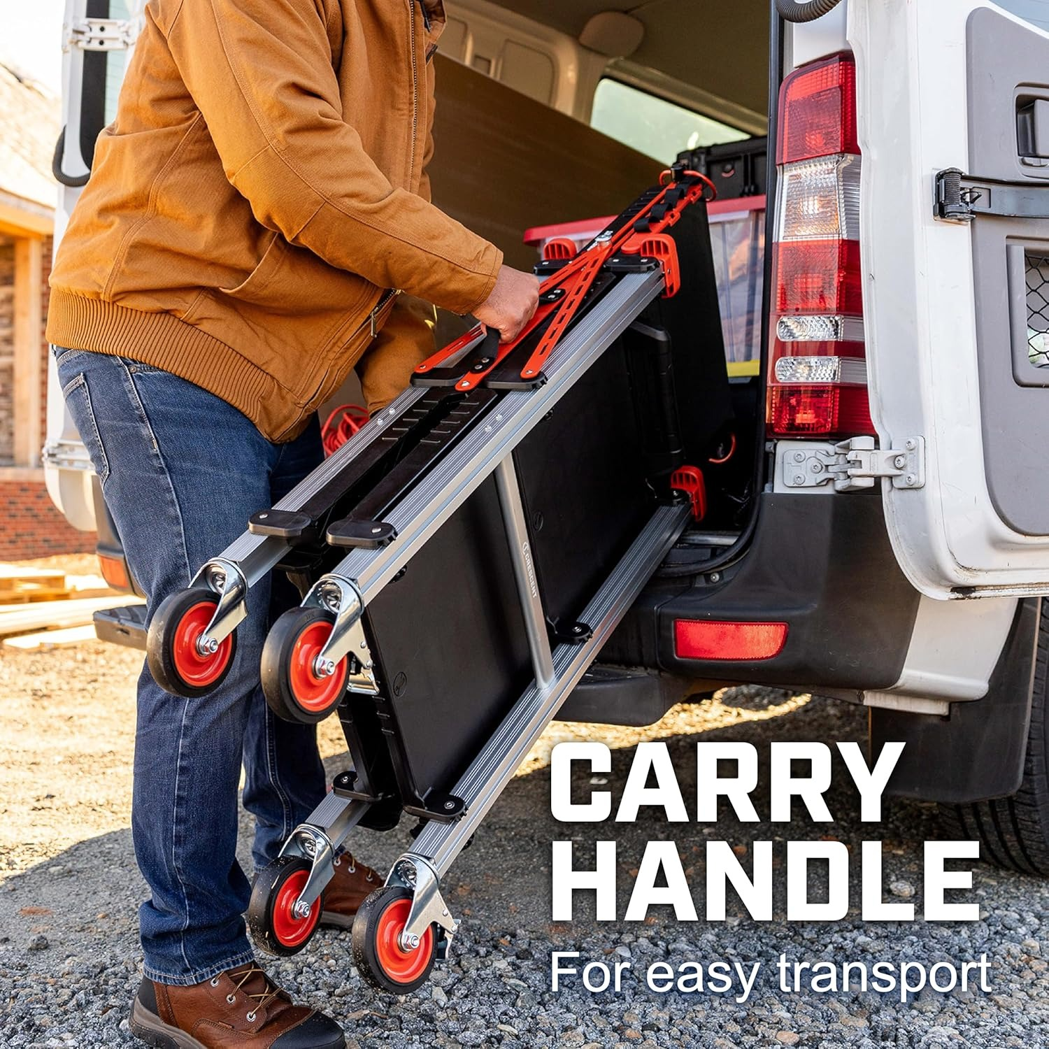Folding Jobsite Cart — Mobile Workstation, Built for Efficiency