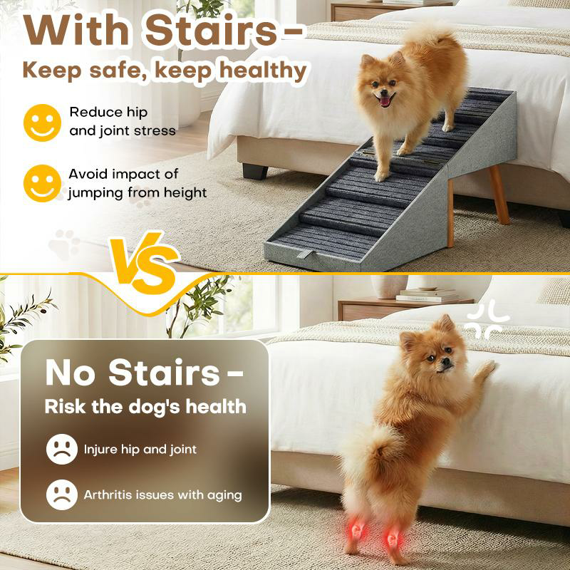 2-in-1 Pet Stairs & Ottoman – Safer Access for Every Step