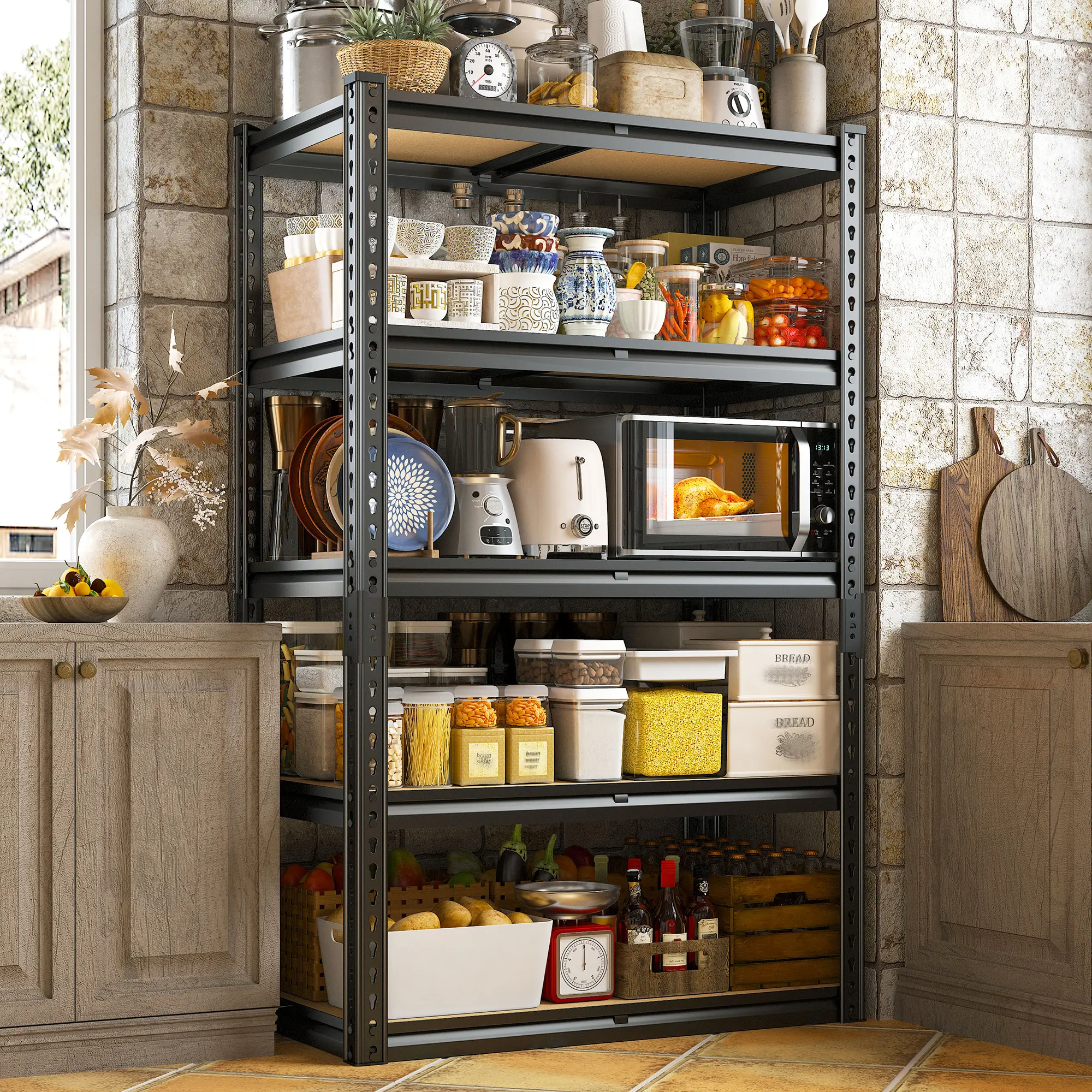 Heavy-Duty 5-Tier Metal Storage Shelving Unit