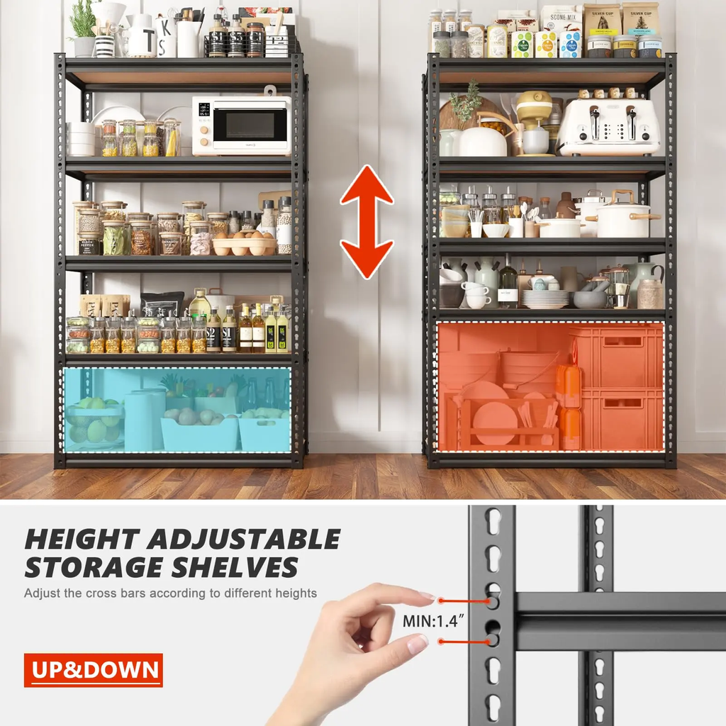 Heavy-Duty 5-Tier Metal Storage Shelving Unit