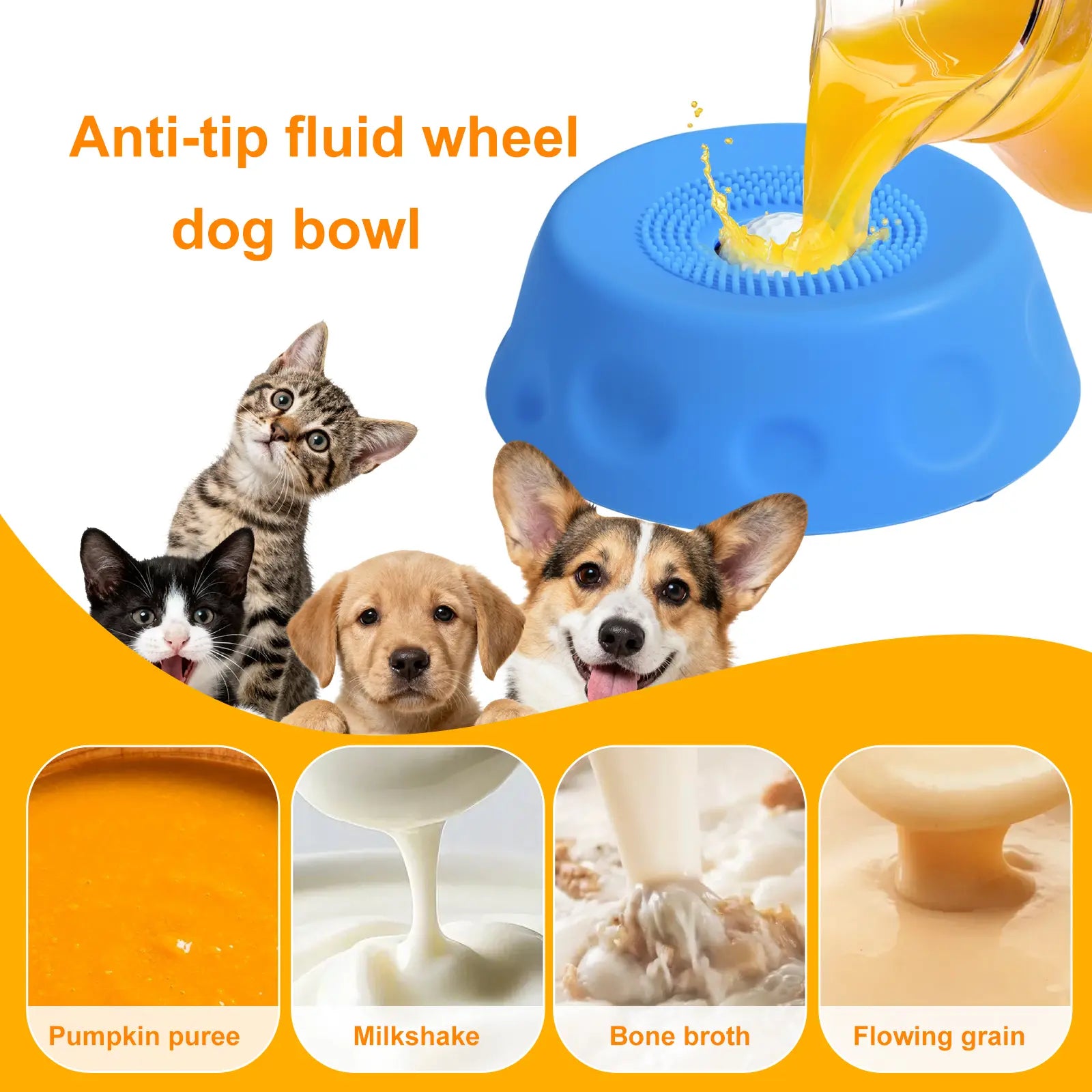 No-Spill Slow Feeder Dog Bowl — Fun, Clean &amp; Healthy Feeding